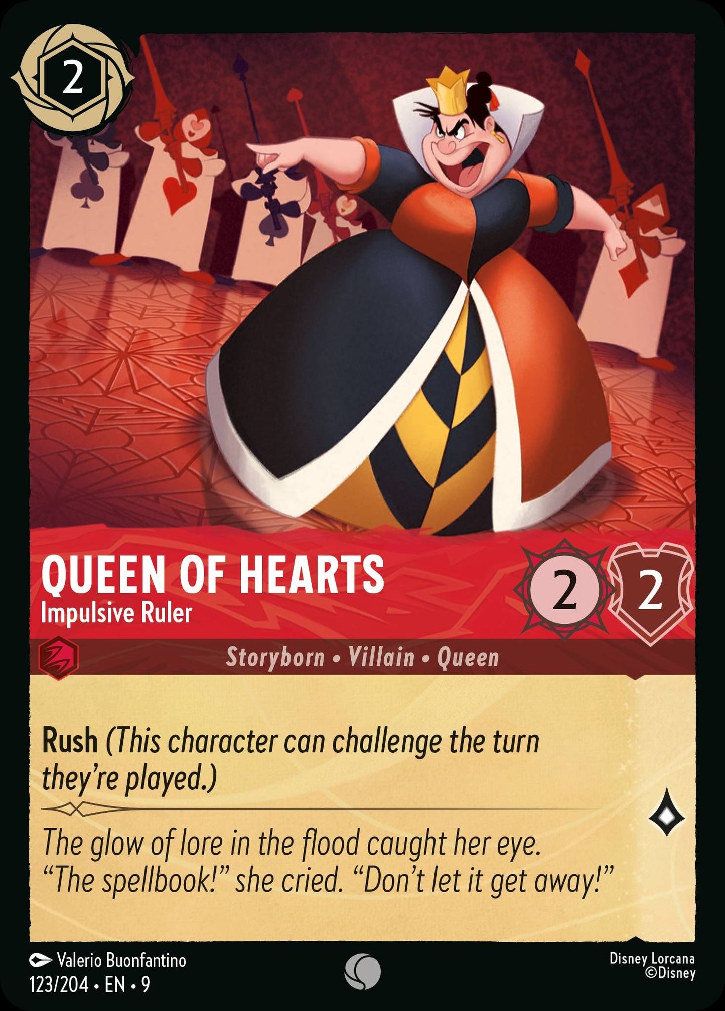 Queen of Hearts - Impulsive Ruler - Fabled 123/204 (Foil) - Near Mint