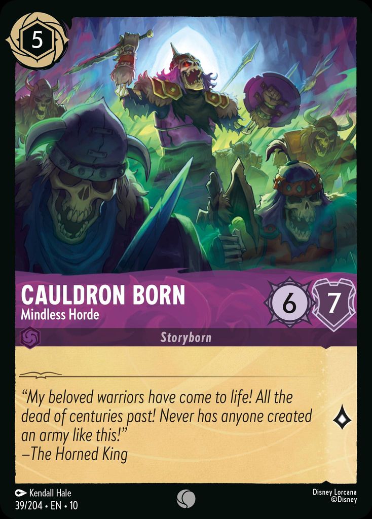 Cauldron Born - Mindless Horde - Whispers in the Well 39/204 (Foil) - Near Mint