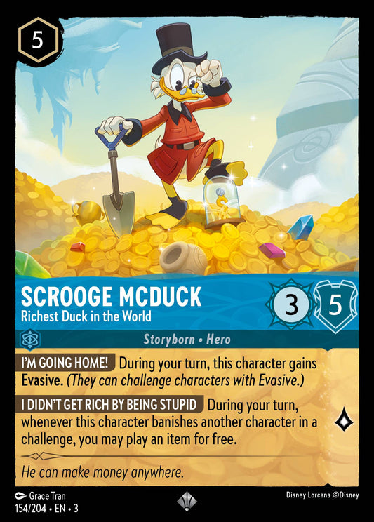 Scrooge McDuck - Richest Duck in the World - Into the Inklands 154/204  (Foil) - Near Mint