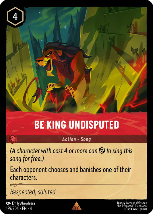Be King Undisputed - Ursula's Return 129/204  - Near Mint - Ungraded