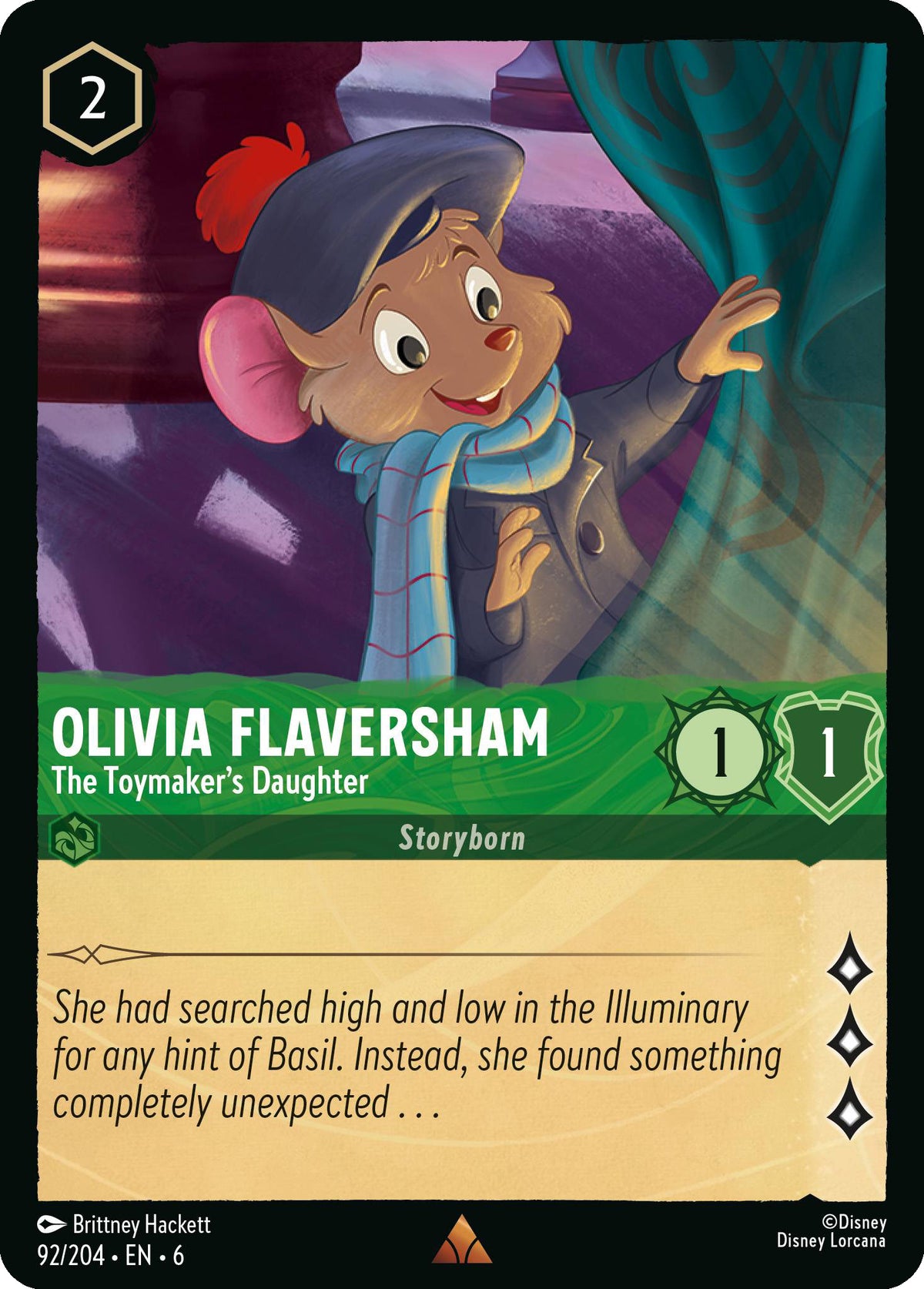 Olivia Flaversham - The Toymaker's Daughter - Azurite Sea 92/204 - Near Mint