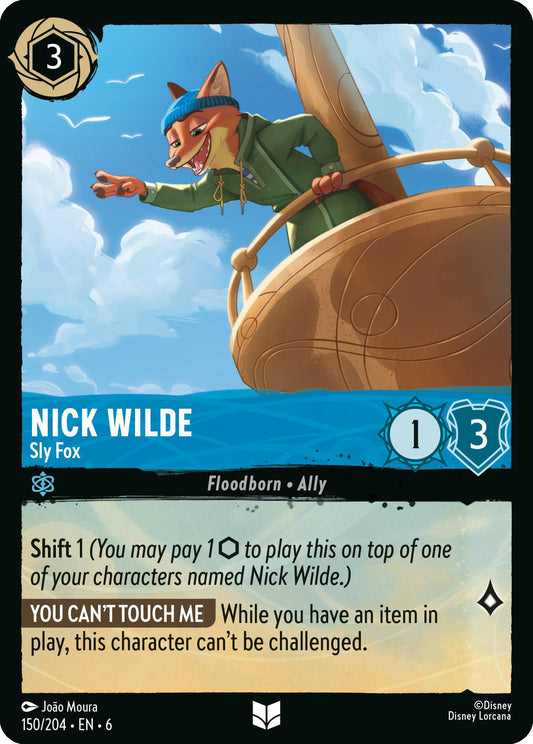 Nick Wilde - Sly Fox - Azurite Sea 150/204  (Foil) - Near Mint - Ungraded