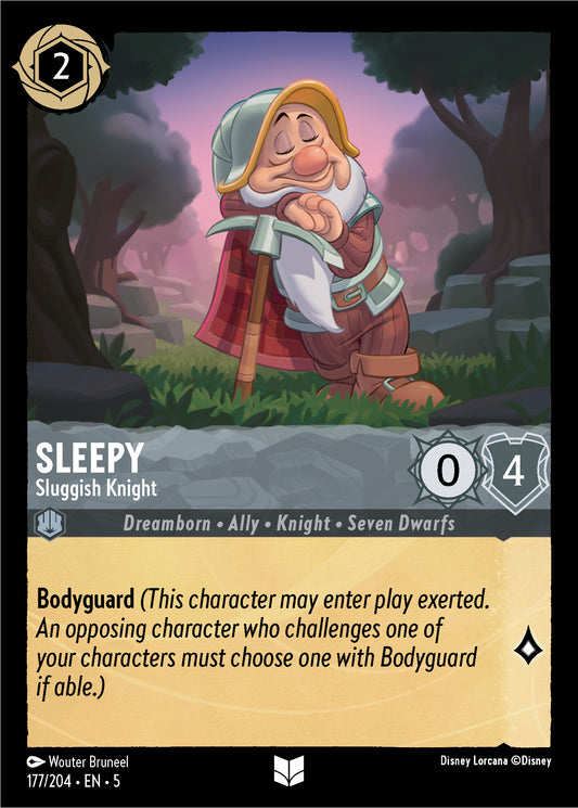 Sleepy - Sluggish Knight - Shimmering Skies 177/204  (Foil) - Near Mint - Ungraded
