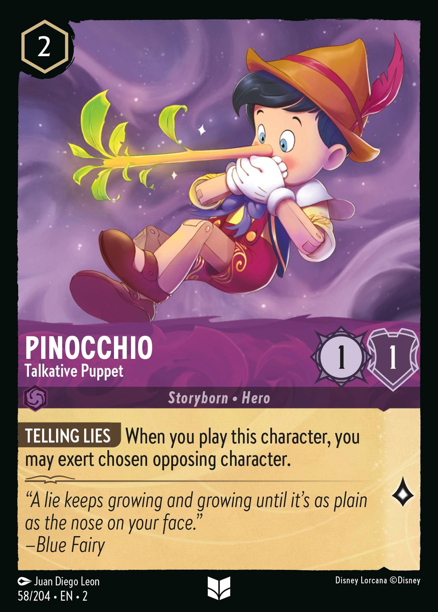 Pinocchio - Talkative Puppet - 58/204 (Foil)