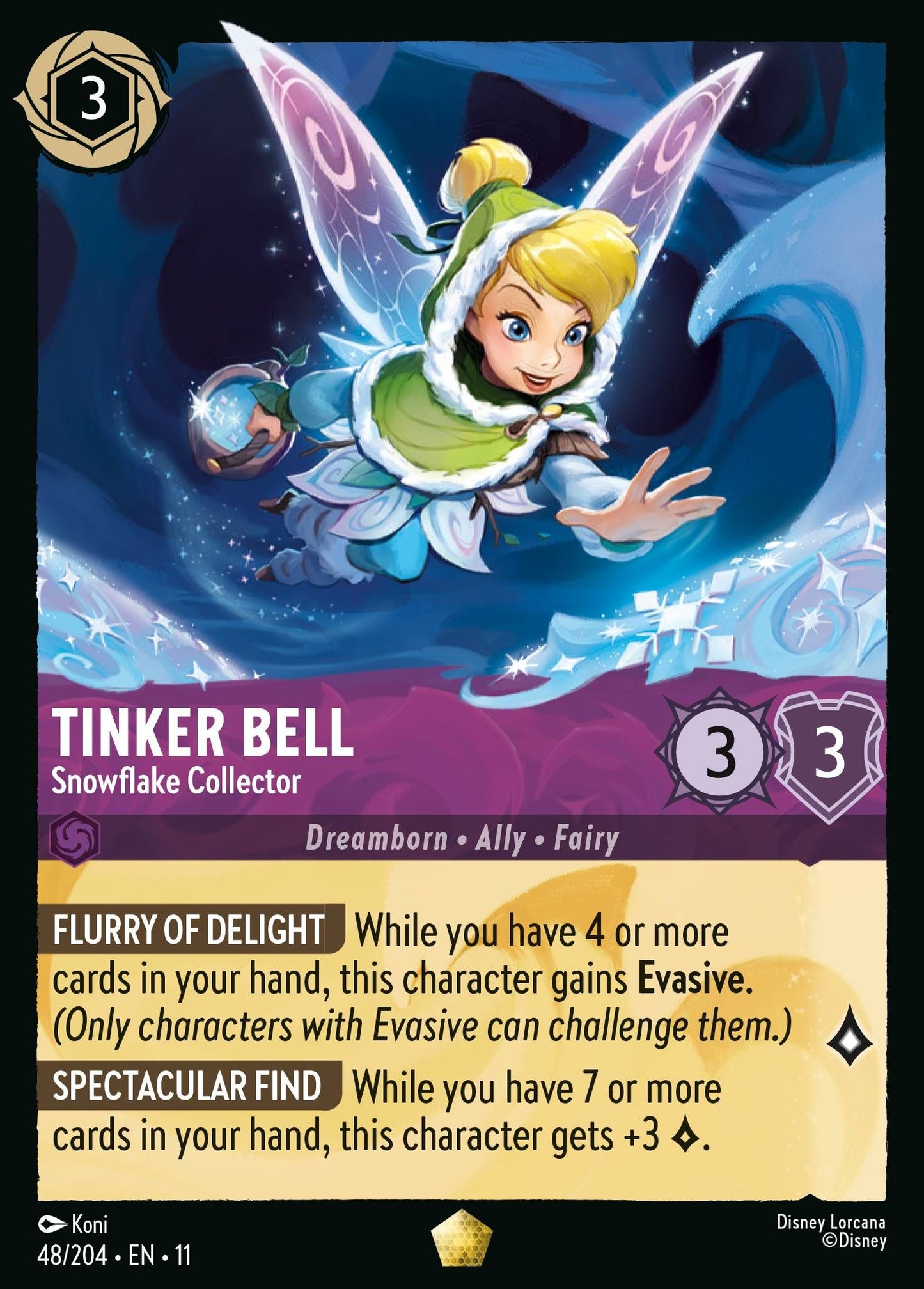 Tinker Bell - Snowflake Collector - Winterspell 48/204 (Foil) - Near Mint