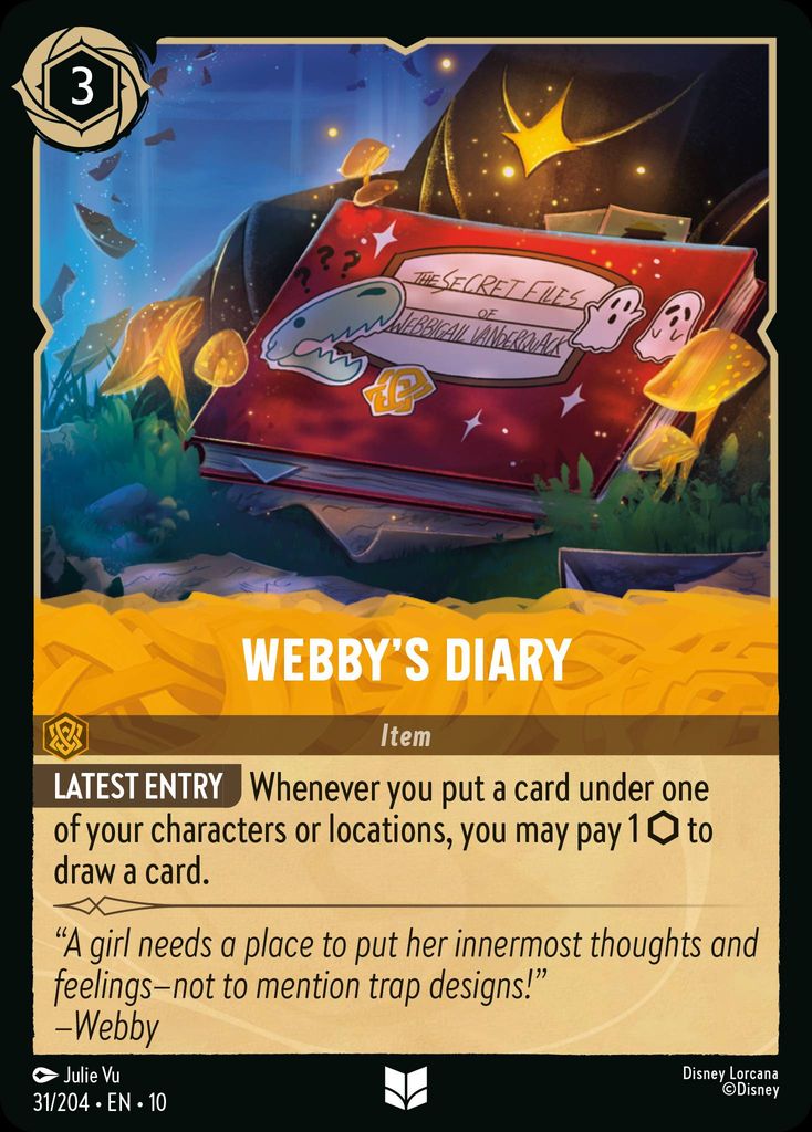 Webby's Diary - Whispers in the Well 31/204 - Near Mint