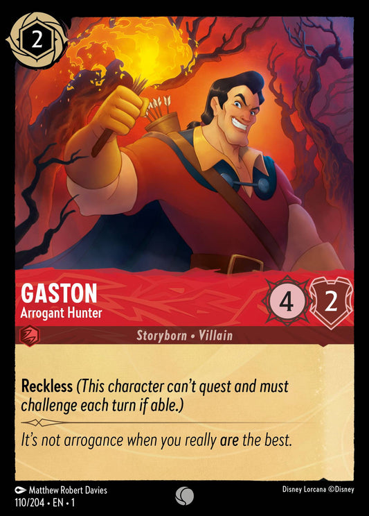 Gaston - Arrogant Hunter - 110/204 (Foil)