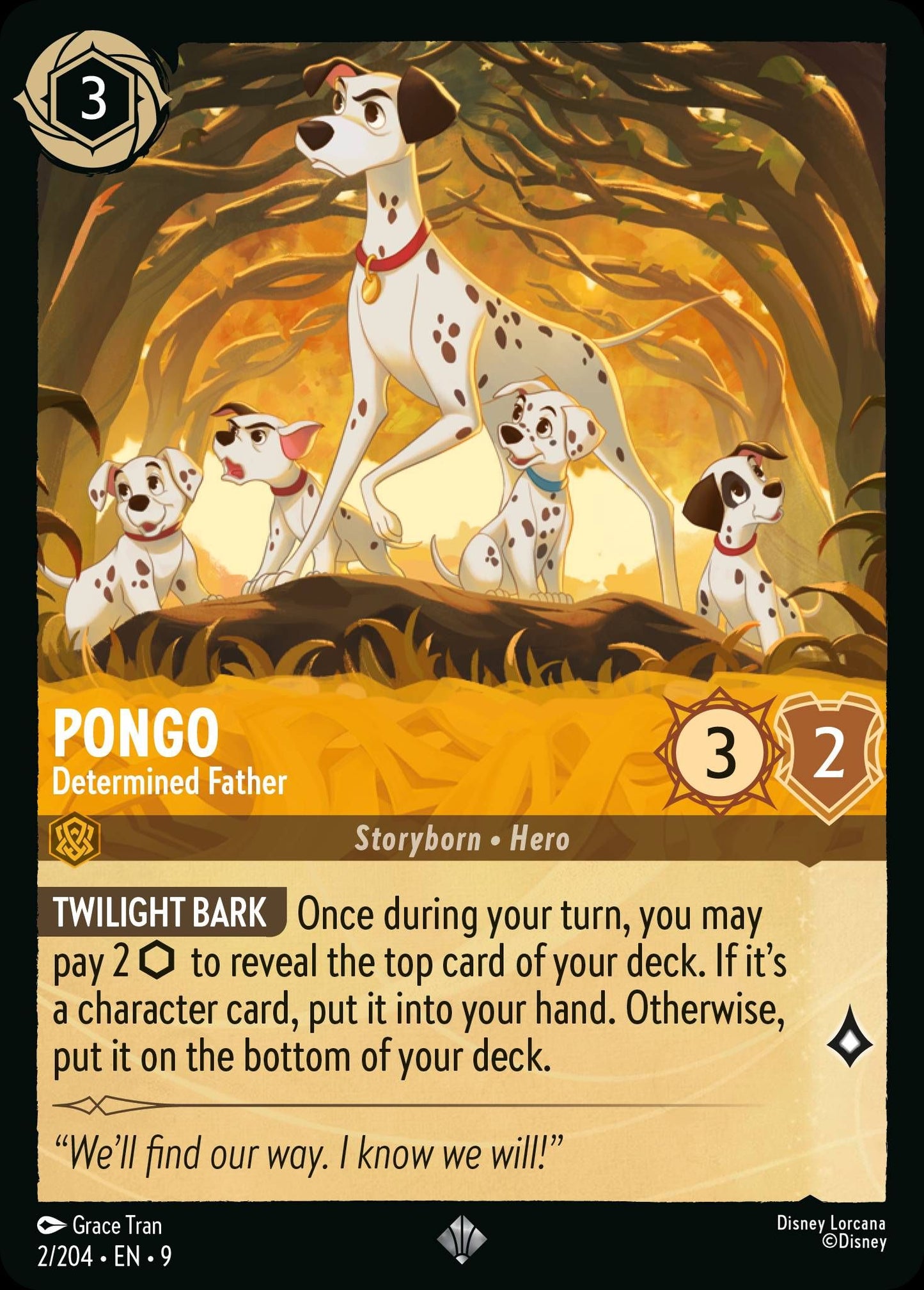 Pongo - Determined Father - Fabled 2/204  - Near Mint - Ungraded