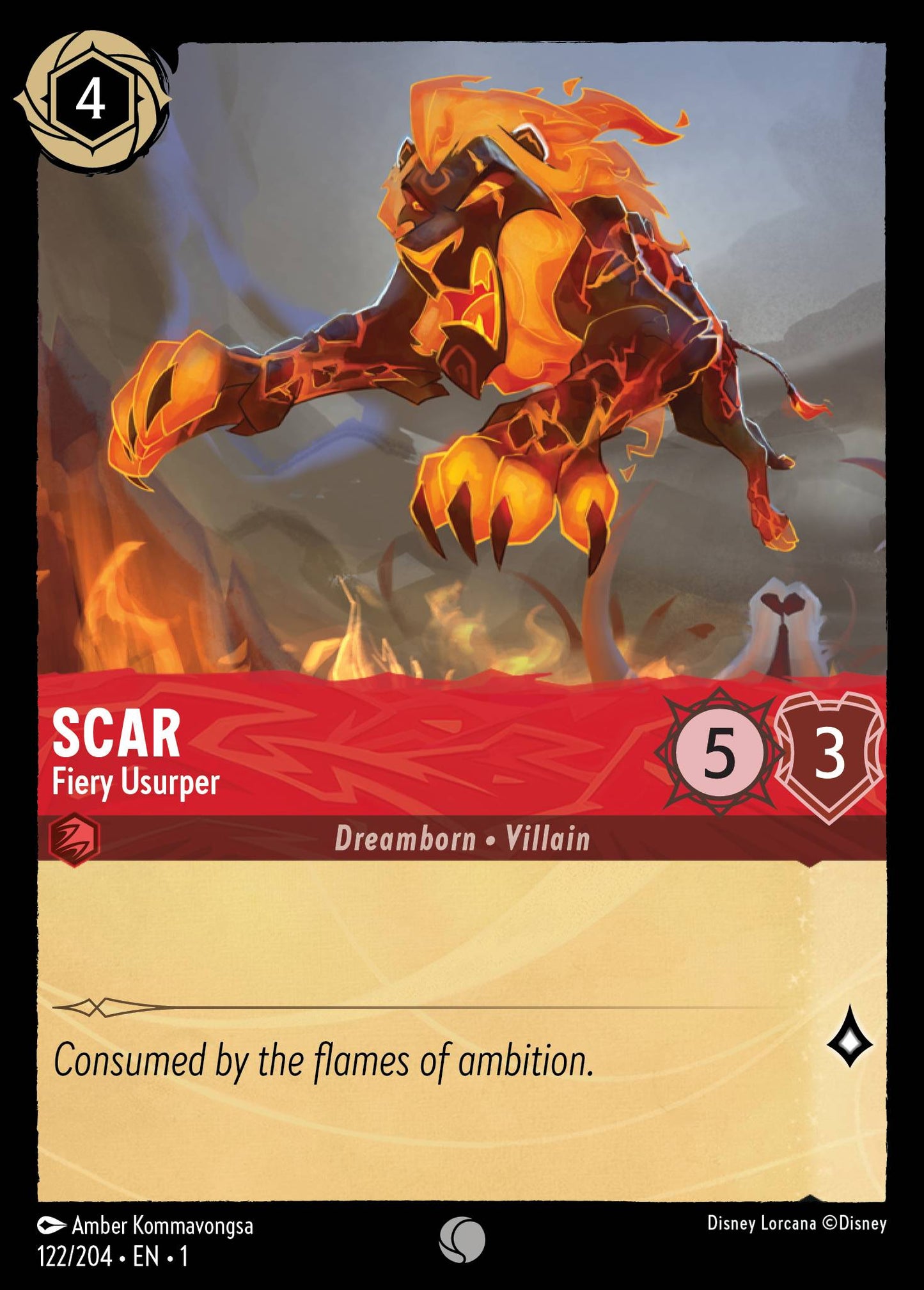 Scar - Fiery Usurper - 122/204 (Foil)