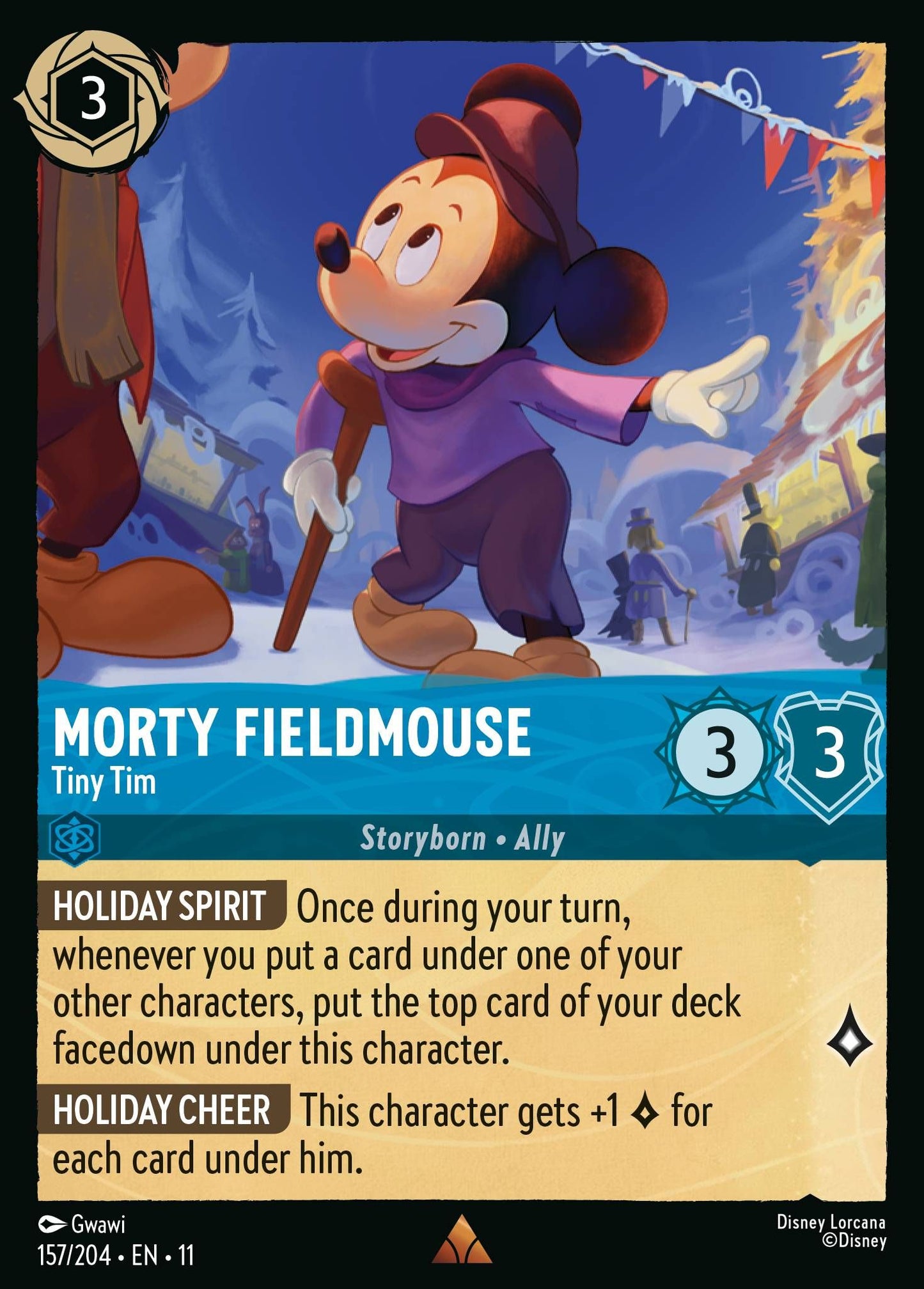 Morty Fieldmouse - Tiny Tim - Winterspell 157/204 - Near Mint