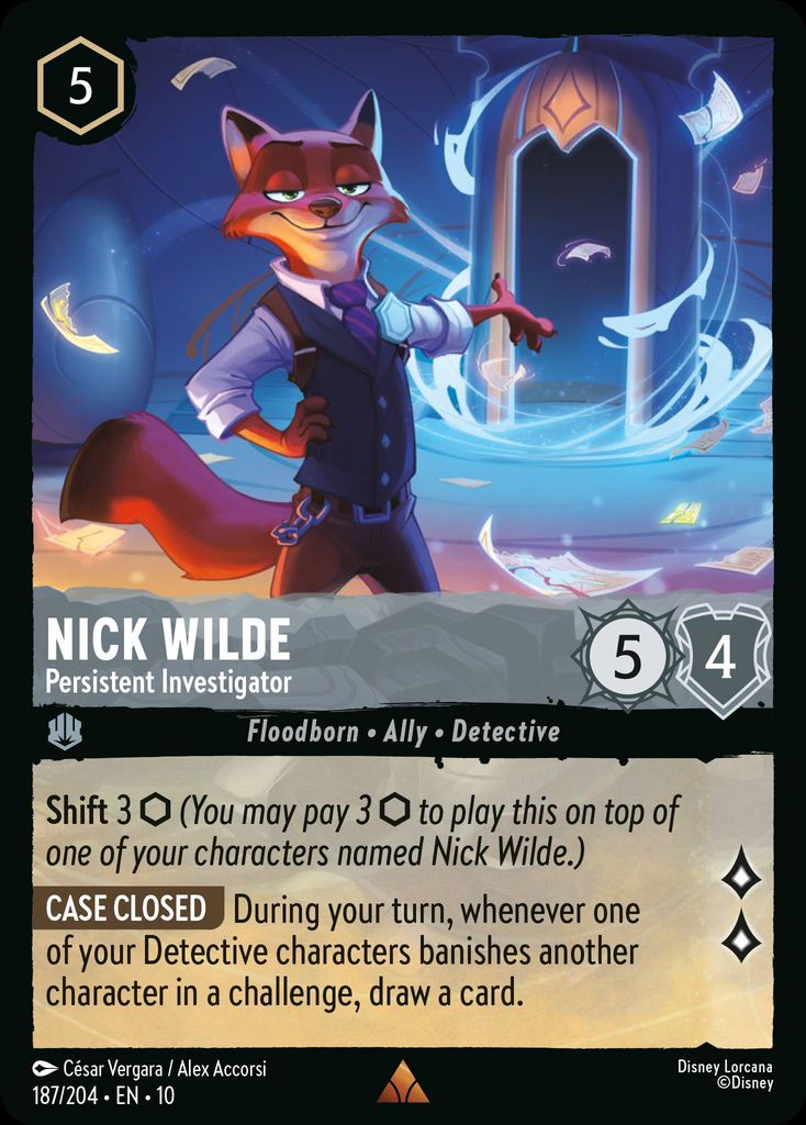 Nick Wilde - Persistent Investigator - Whispers in the Well 187/204 - Near Mint