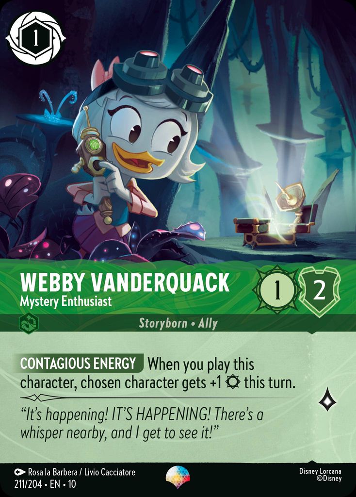 Webby Vanderquack - Mystery Enthusiast (Epic) - Whispers in the Well 211/204  (Foil)