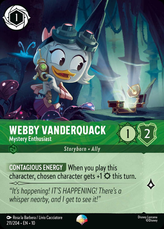 Webby Vanderquack - Mystery Enthusiast (Epic) - Whispers in the Well 211/204  (Foil)