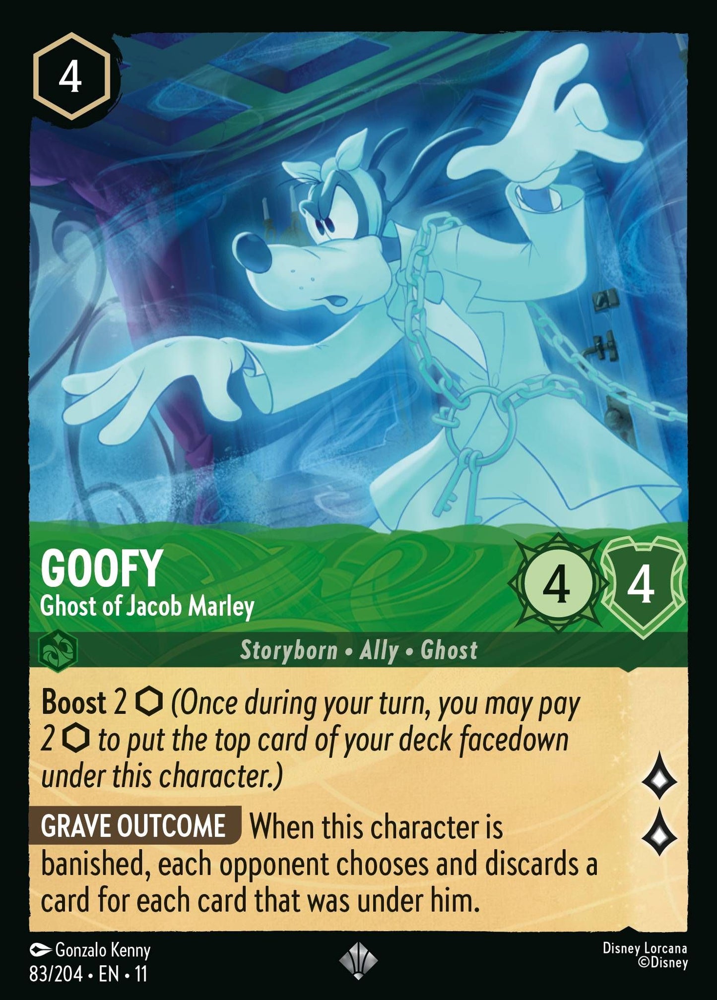 Goofy - Ghost of Jacob Marley - Winterspell 83/204 - Near Mint