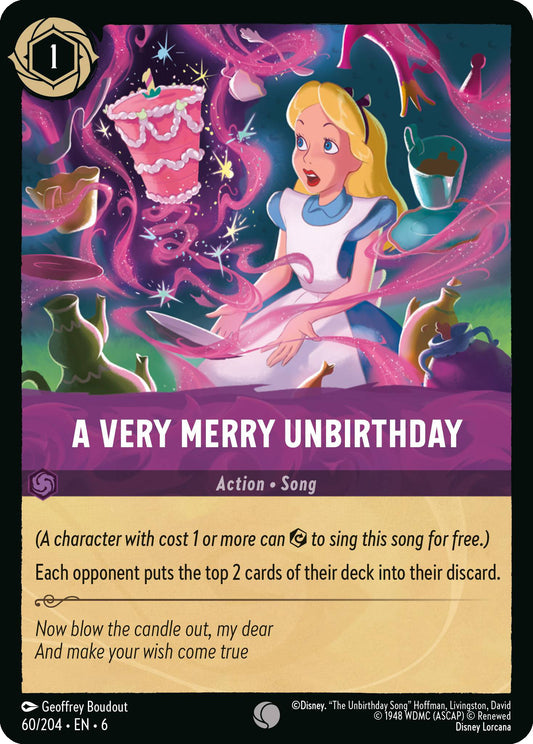 A Very Merry Unbirthday - Azurite Sea 60/204  (Foil) - Near Mint - Ungraded