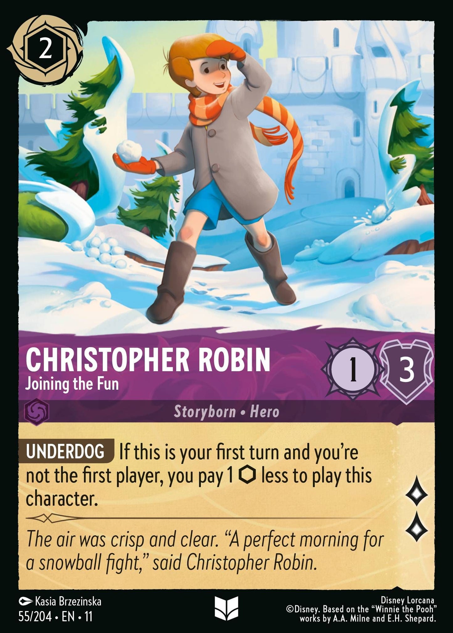 Christopher Robin - Joining the Fun - Winterspell 55/204 - Near Mint