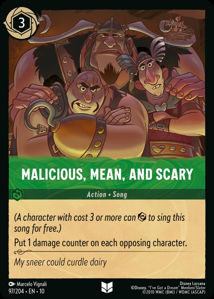 Malicious, Mean, and Scary - Whispers in the Well 97/204 - Near Mint