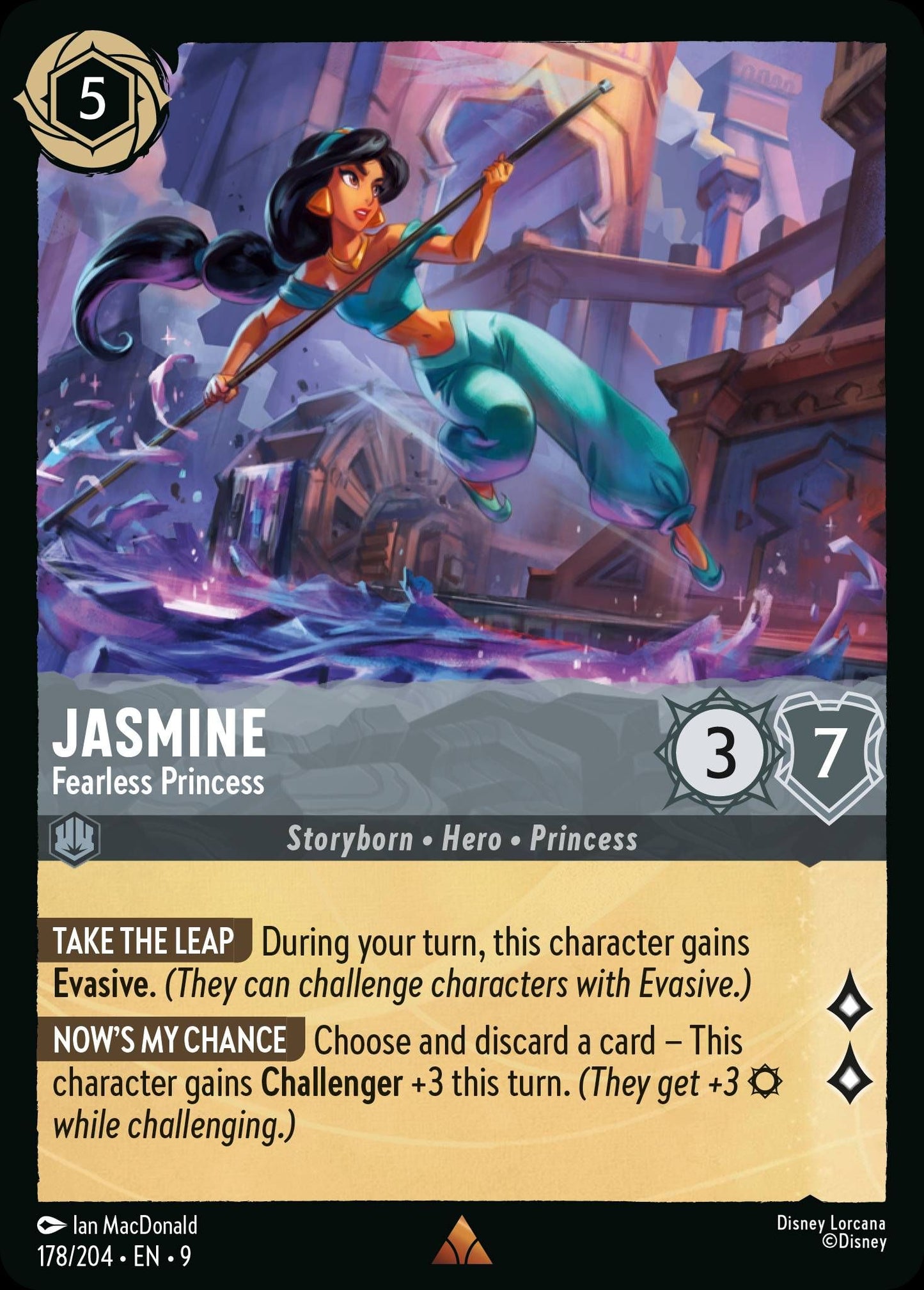 Jasmine - Fearless Princess - Fabled 178/204 - Near Mint
