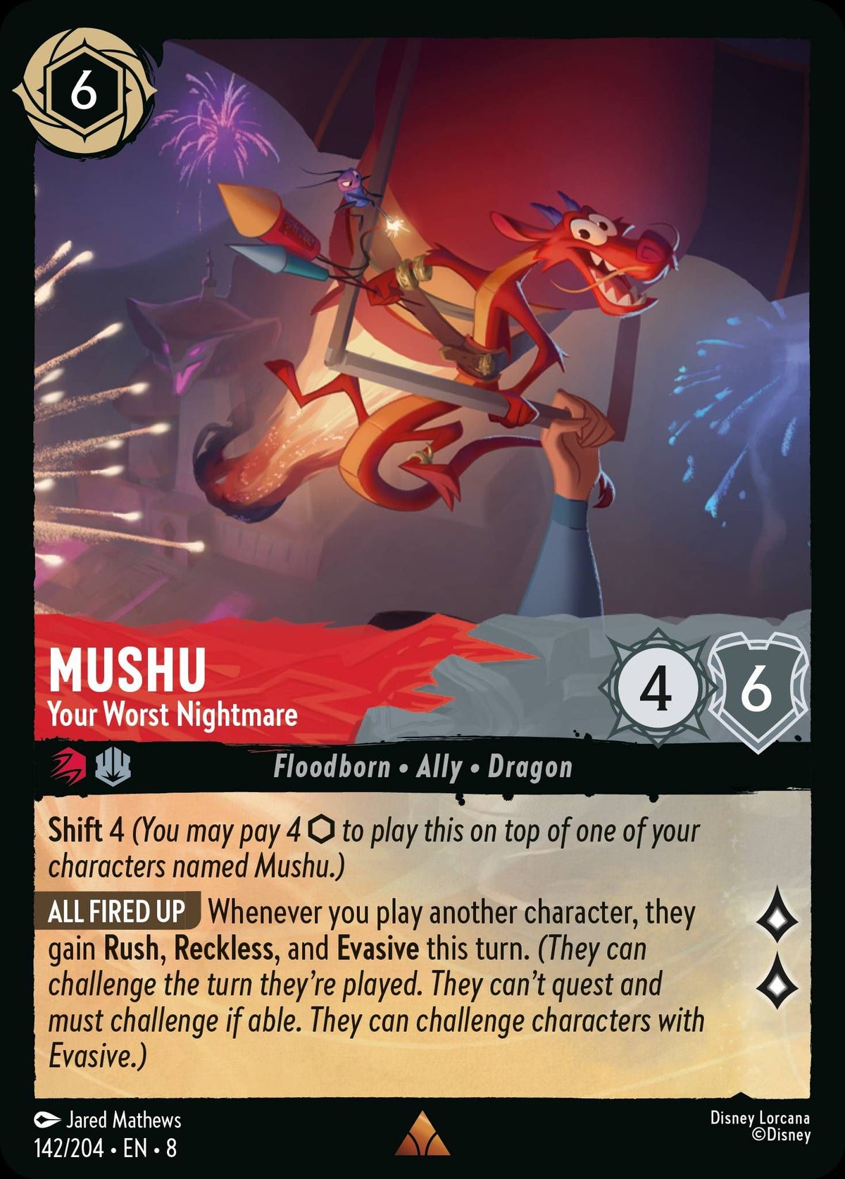 Mushu - Your Worst Nightmare - Reign of Jafar 142/204 - Near Mint