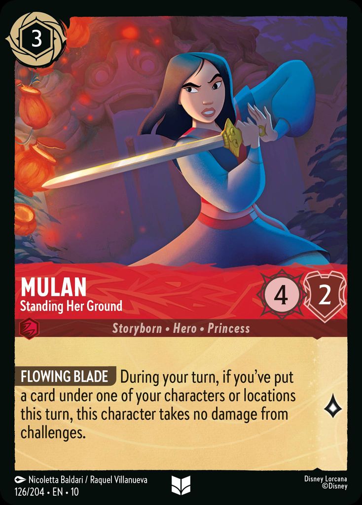 Mulan - Standing Her Ground - Whispers in the Well 126/204  (Foil) - Near Mint - Ungraded