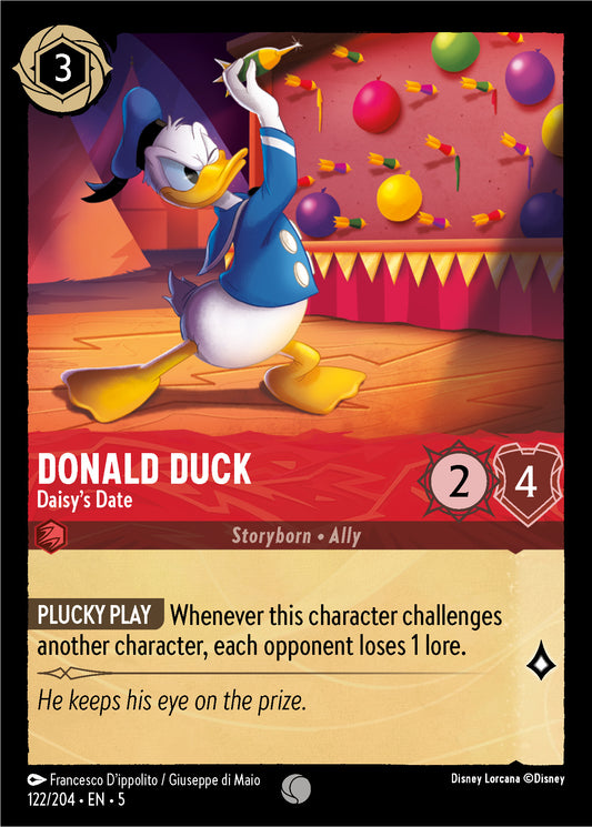 Donald Duck - Daisy's Date - Shimmering Skies 122/204  (Foil) - Near Mint - Ungraded
