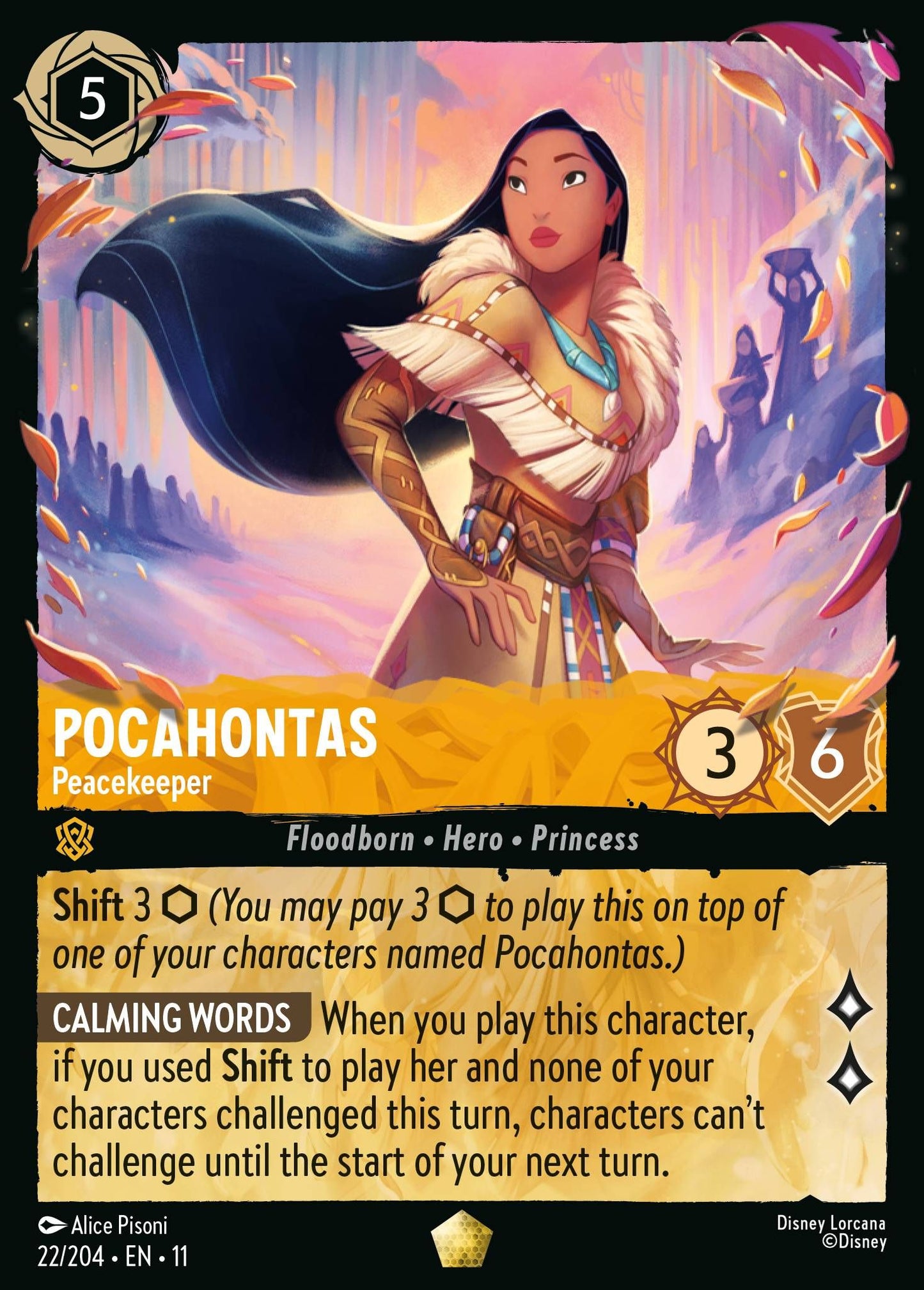 Pocahontas - Peacekeeper - Winterspell 22/204 - Near Mint