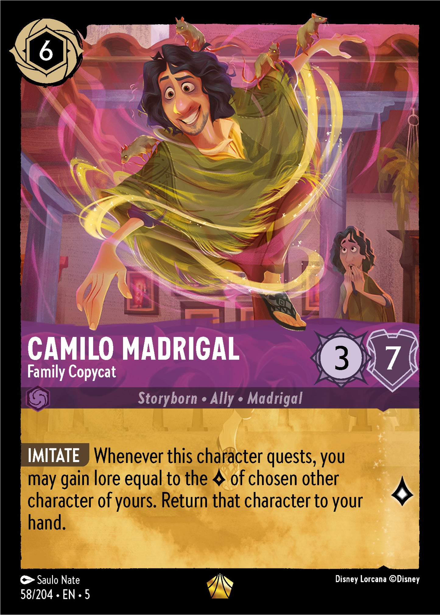 Camilo Madrigal - Family Copycat - Shimmering Skies 58/204 (Foil) - Near Mint