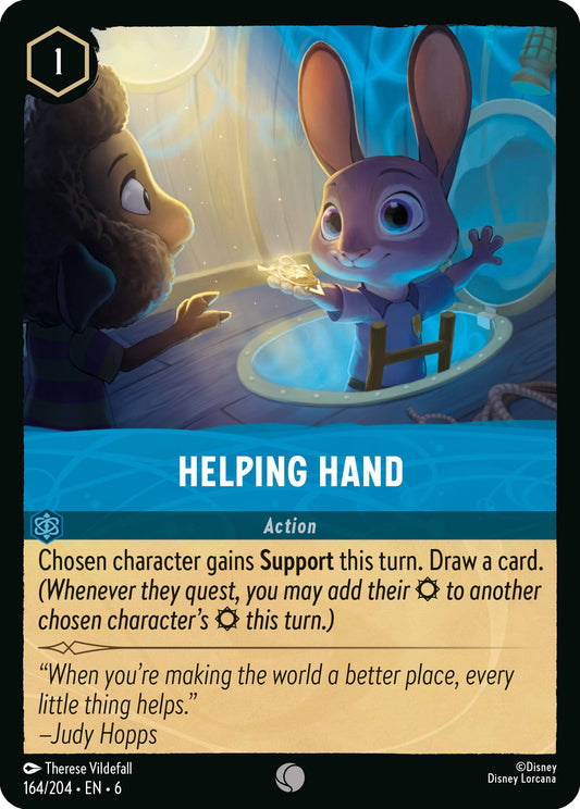 Helping Hand - Azurite Sea 164/204  (Foil) - Near Mint - Ungraded