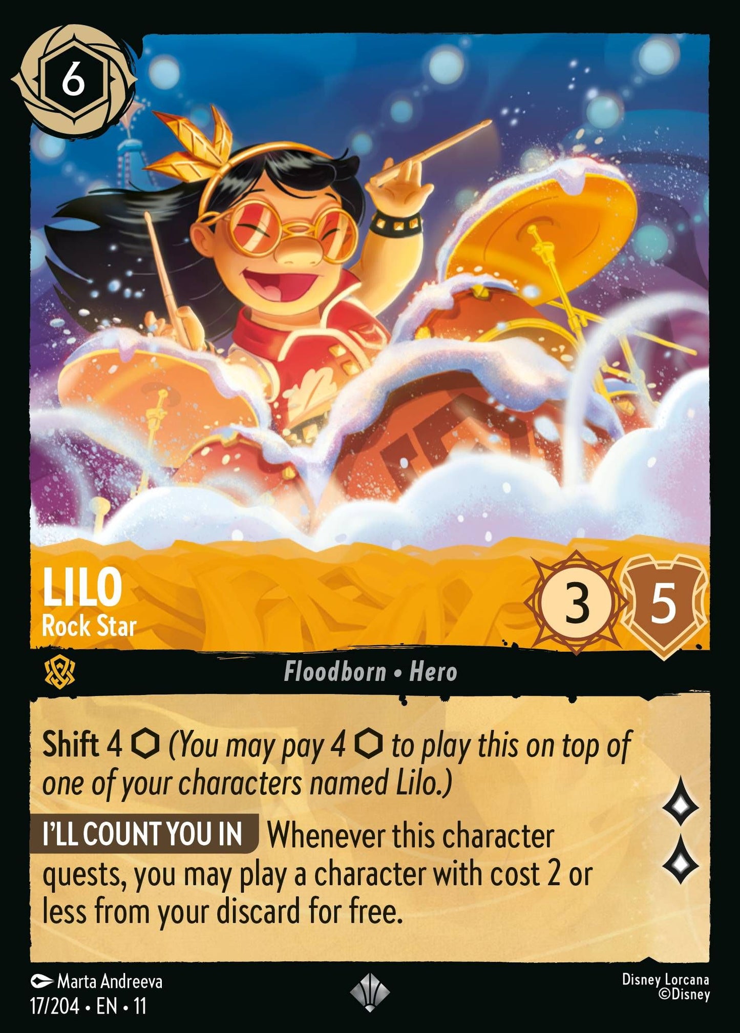 Lilo - Rock Star - Winterspell 17/204 - Near Mint