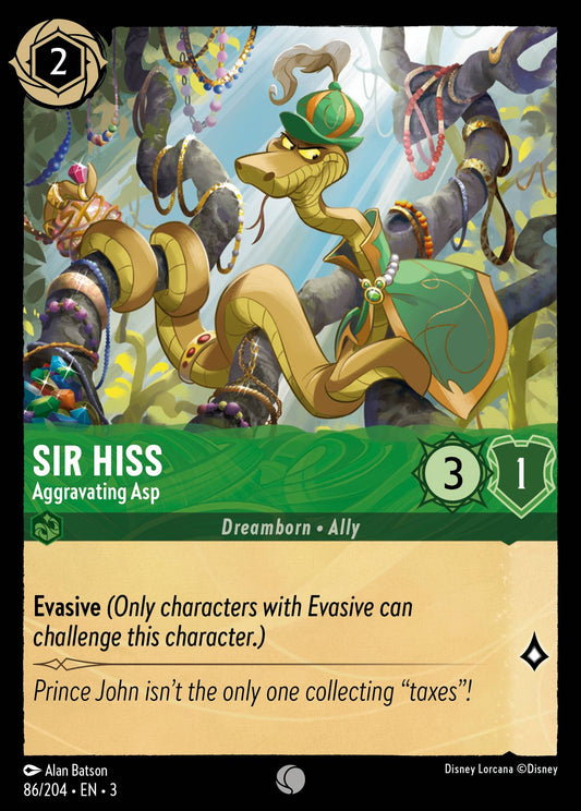 Sir Hiss - Aggravating Asp -  86/204 (Foil)