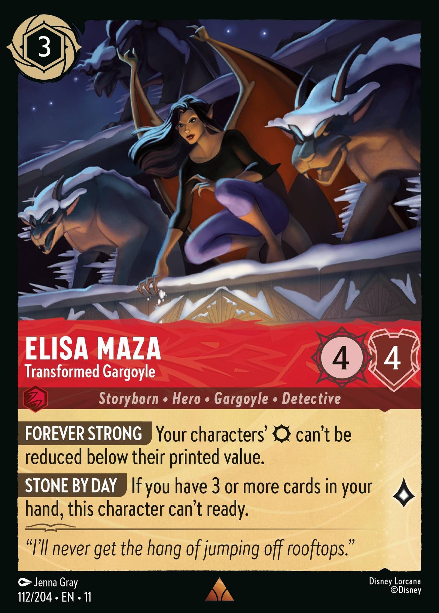 Elisa Maza - Transformed Gargoyle - Winterspell 112/204 - Near Mint