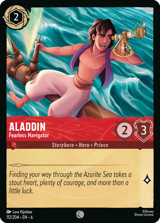 Aladdin - Fearless Navigator - Azurite Sea 112/204  (Foil) - Near Mint - Ungraded