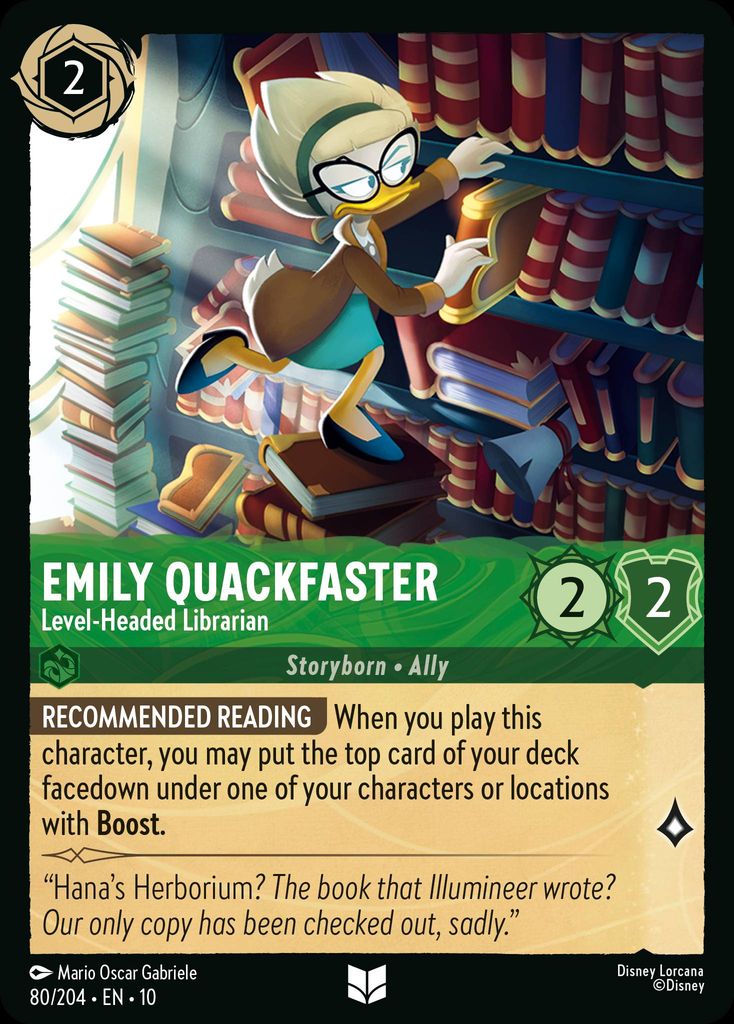 Emily Quackfaster - Level-Headed Librarian - Whispers in the Well 80/204 (Foil) - Near Mint