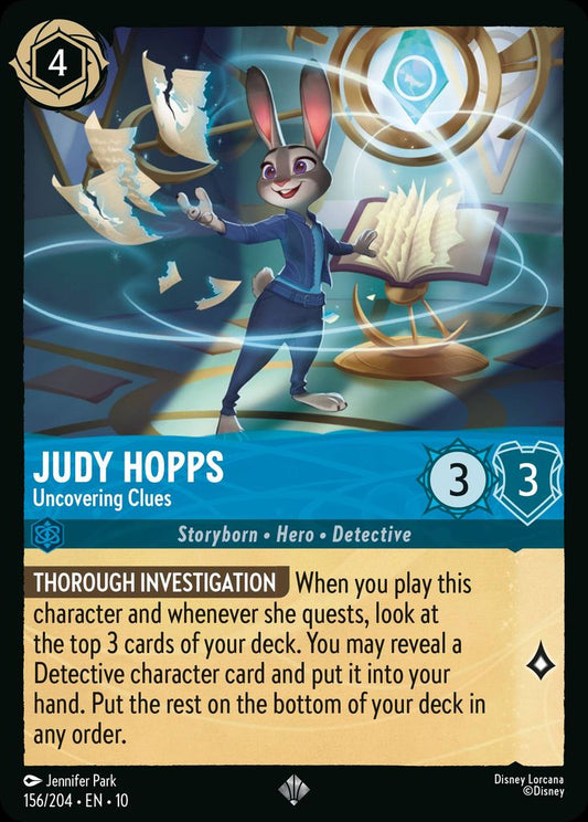 Judy Hopps - Uncovering Clues - Whispers in the Well 156/204  - Near Mint