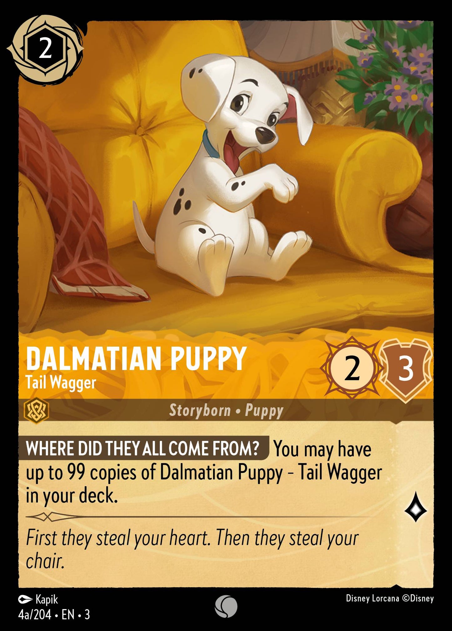 Dalmatian Puppy - Tail Wagger (4a/204) - Into the Inklands 4a/204 - Near Mint