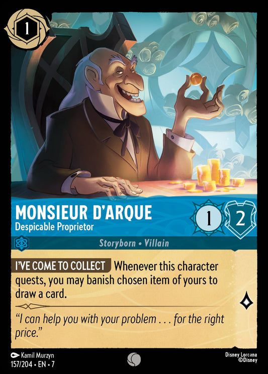 Monsieur D'Arque - Despicable Proprietor - Archazia's Island 157/204  (Foil) - Near Mint - Ungraded