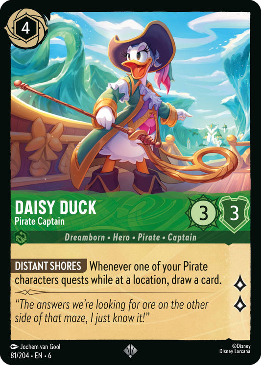 Daisy Duck - Pirate Captain - Azurite Sea 81/204  - Near Mint - Ungraded