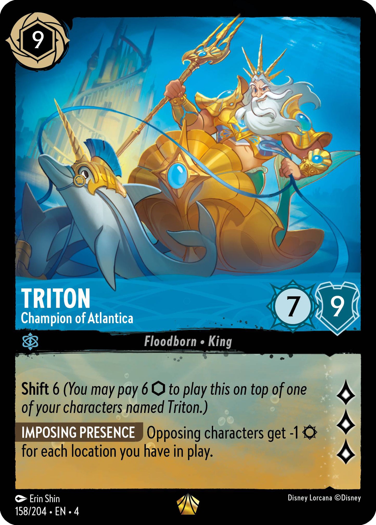 Triton - Champion of Atlantica - Ursula's Return 158/204 - Near Mint