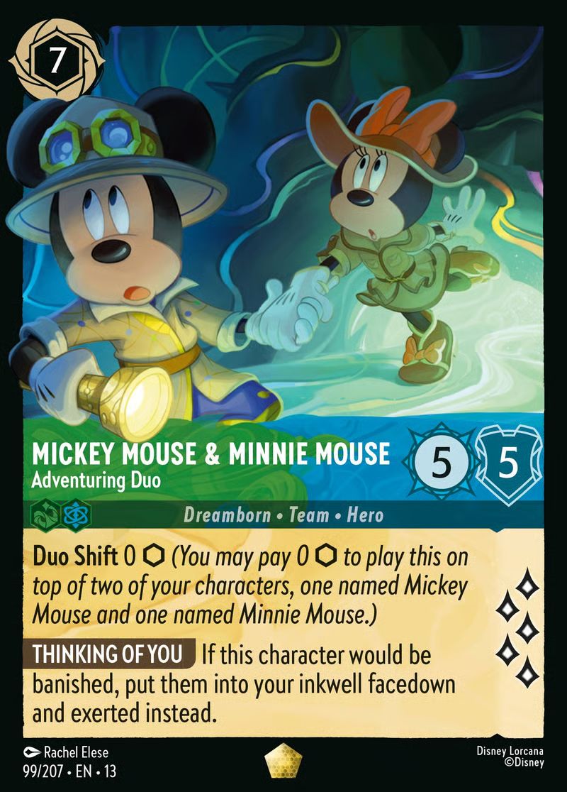 Mickey Mouse & Minnie Mouse - Adventuring Duo - Attack of the Vine! 99/204 - Near Mint