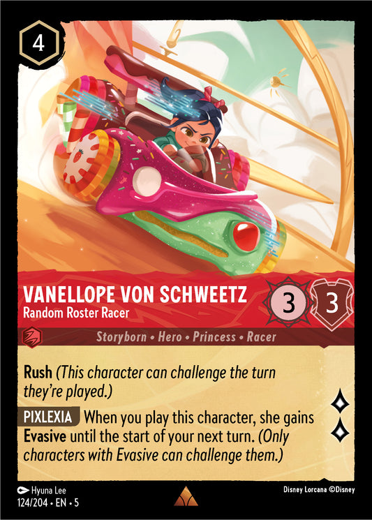 Vanellope von Schweetz - Random Roster Racer - Shimmering Skies 124/204  (Foil) - Near Mint - Ungraded