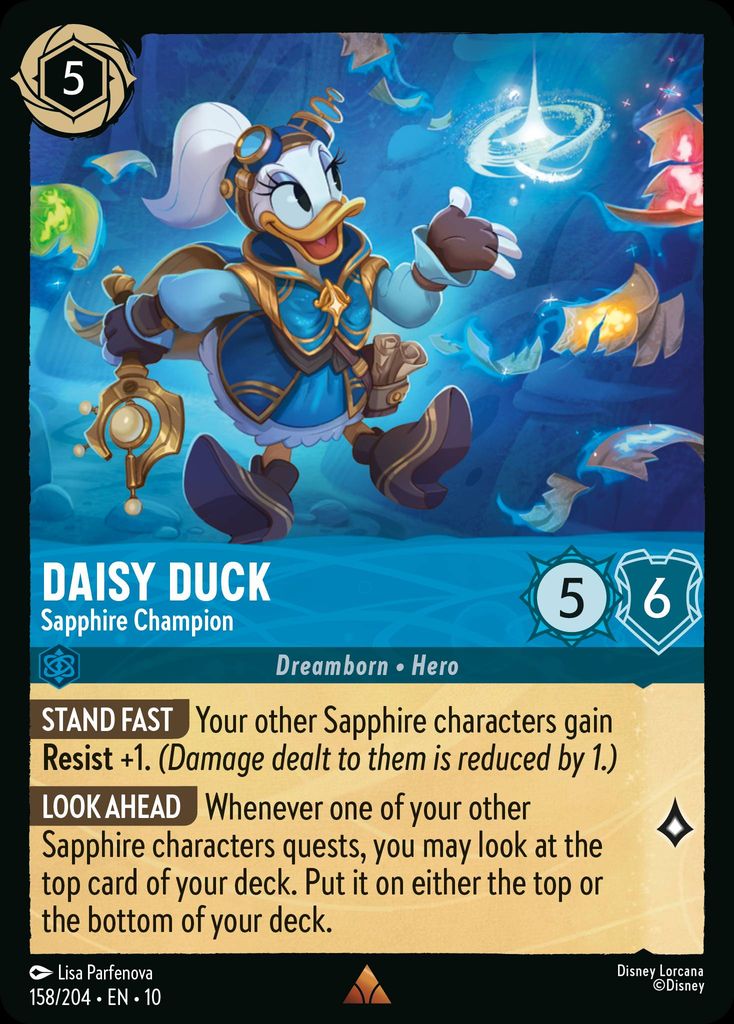 Daisy Duck - Sapphire Champion - Whispers in the Well 158/204 - Near Mint