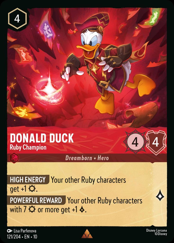 Donald Duck - Ruby Champion - Whispers in the Well 121/204 - Near Mint