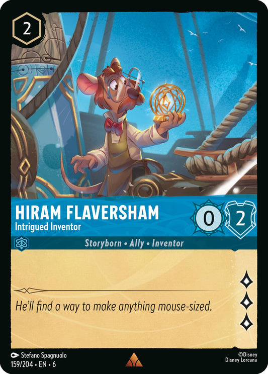 Hiram Flaversham - Intrigued Inventor - Azurite Sea 159/204  (Foil) - Near Mint - Ungraded