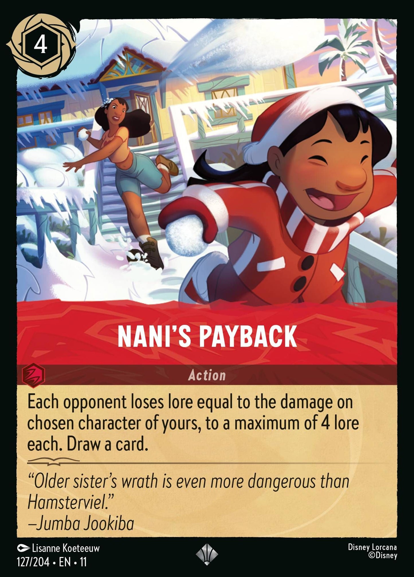Nani's Payback - Winterspell 127/204 - Near Mint