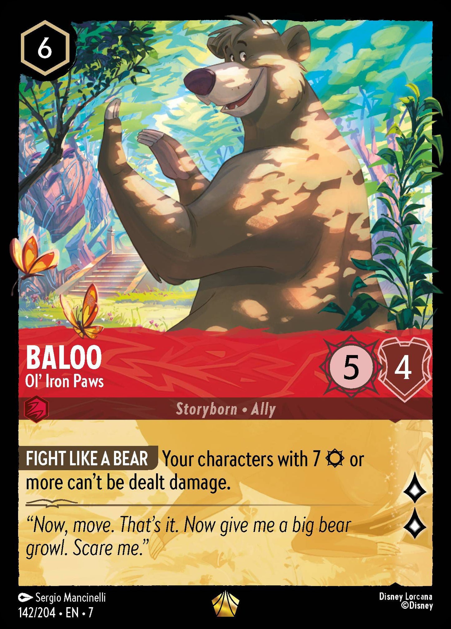 Baloo - Ol' Iron Paws - Archazia's Island 142/204 - Near Mint