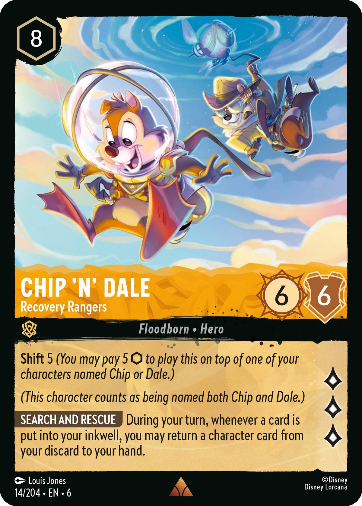 Chip 'n' Dale - Recovery Rangers - Azurite Sea 14/204 - Near Mint