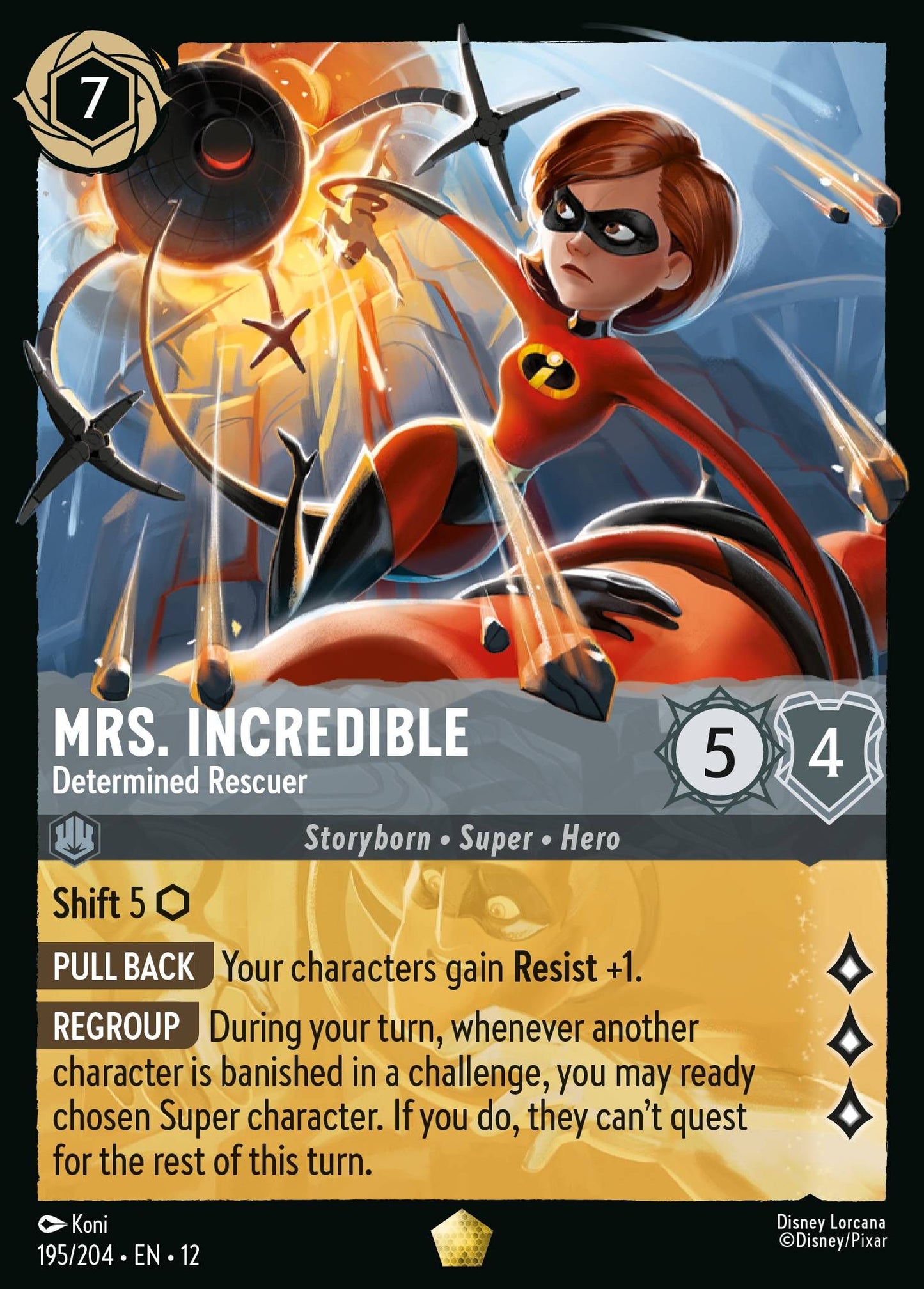 Mrs. Incredible - Determined Rescuer - Wilds Unknown 195/204 - Near Mint
