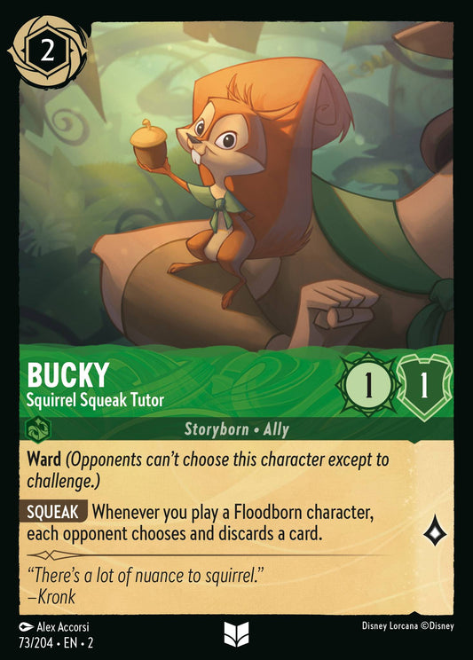 Bucky - Squirrel Squeak Tutor - Rise of the Floodborn 73/204  (Foil) - Near Mint - Ungraded