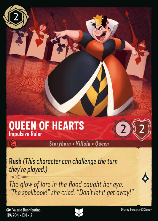 Queen of Hearts - Impulsive Ruler - Rise of the Floodborn 119/204 - Near Mint