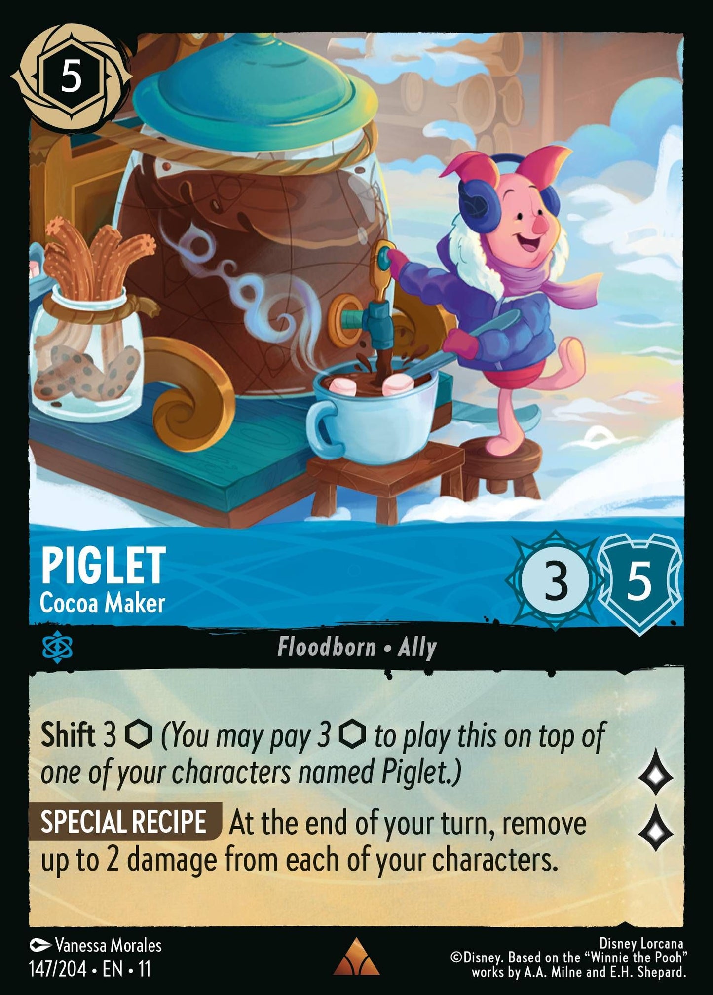 Piglet - Cocoa Maker - Winterspell 147/204 - Near Mint